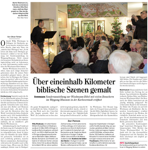 Quelle: Heilbrönner Stimme - HZ Öhringen - Rund um Öhringen 26. 30 November 2016